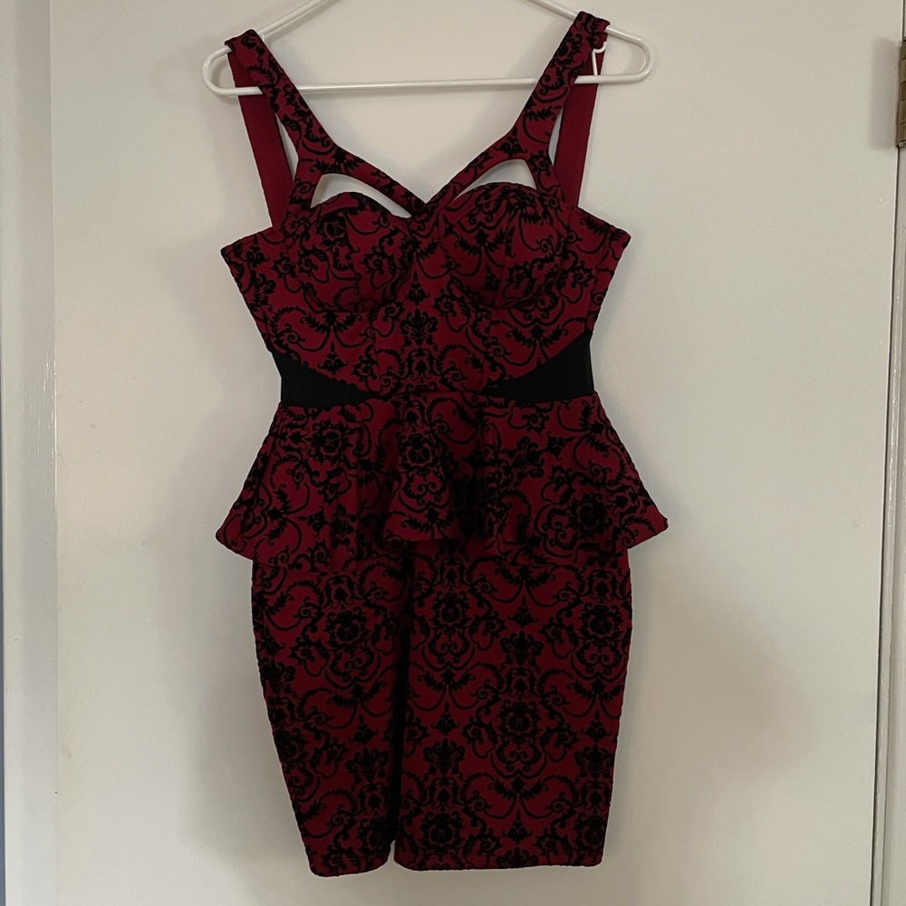 Maroon & Black dress